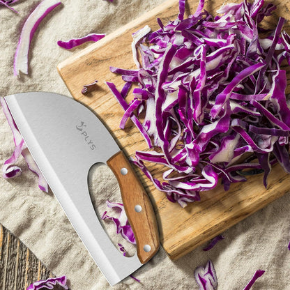Plys Kitchen Meat Cleaver Knife - Unique Effort Saving Ergonomic Knife Professional Stainless Steel Chef Cooking Knives for Cutting Meat Vegetable Father Mother
