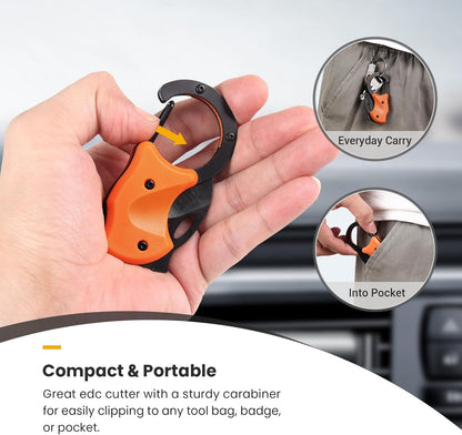 Small Pocket Knife Gift for Men | Keychain Box Cutter with 1.34inch Blade, Mini Folding Knives EDC Gadgets, Stocking Stuffers Gift for Adults Men Him