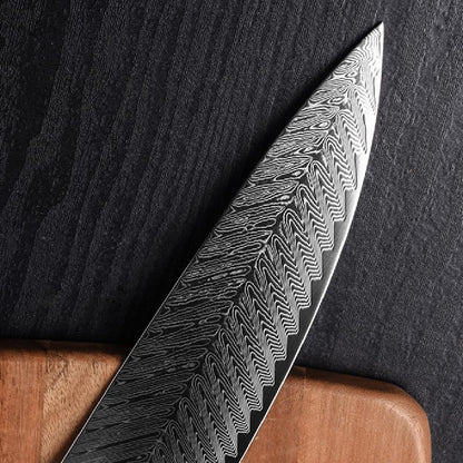 Seido Inferuno 8-Inch AUS-10 Damascus Gyuto Chef Knife