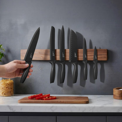 12 Pieces Kitchen Knife Set with Blade Guards, Stainless Steel Sharp Knife Set for Kitchen, Multicolor