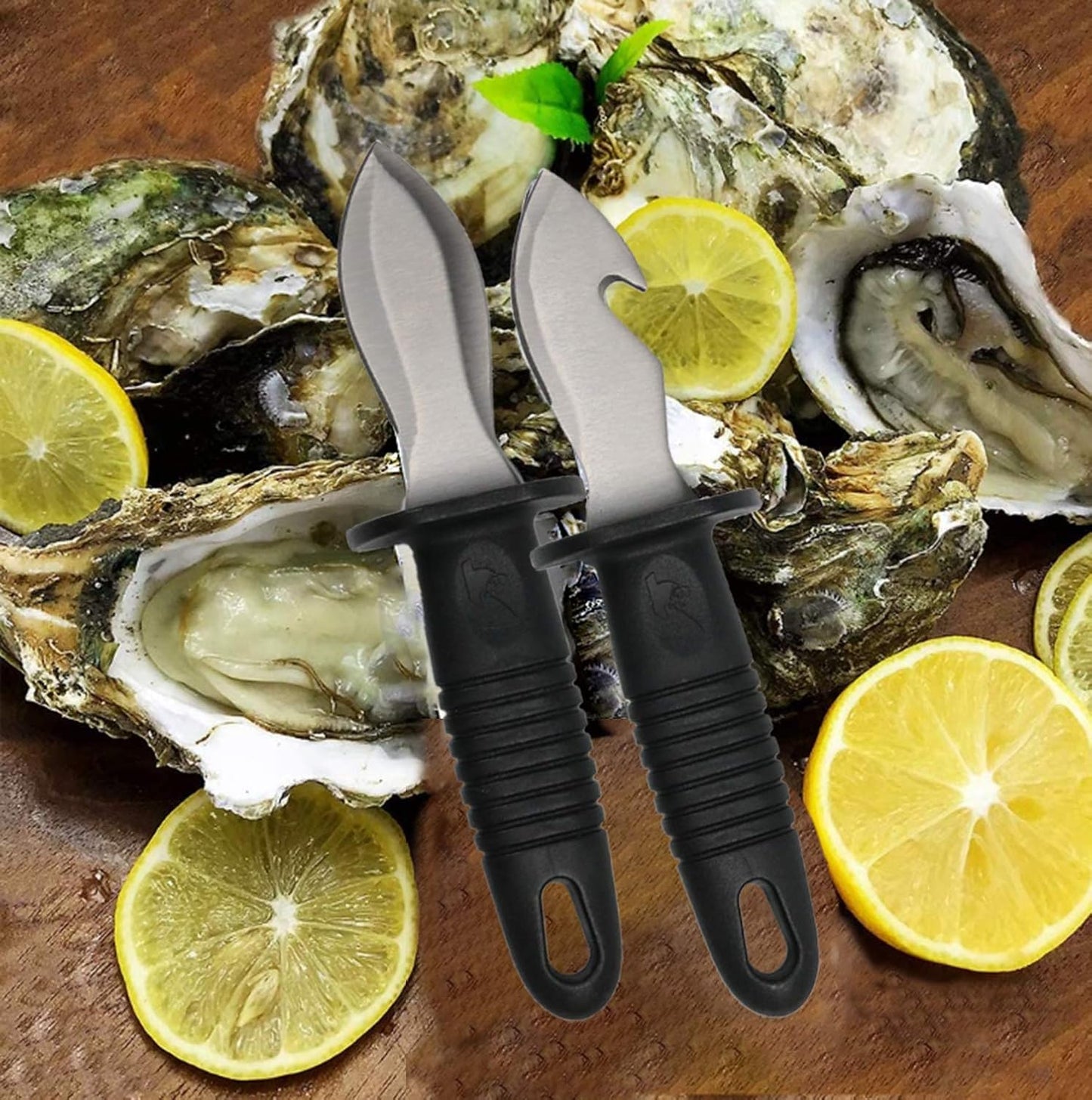 Oyster Shucking Knife, Oyster Knife, Oyster Shucker, Oyster Opener | Oyster Shucking Kit, 2 knifes and 1 Gloves Cut Resistant Gloves