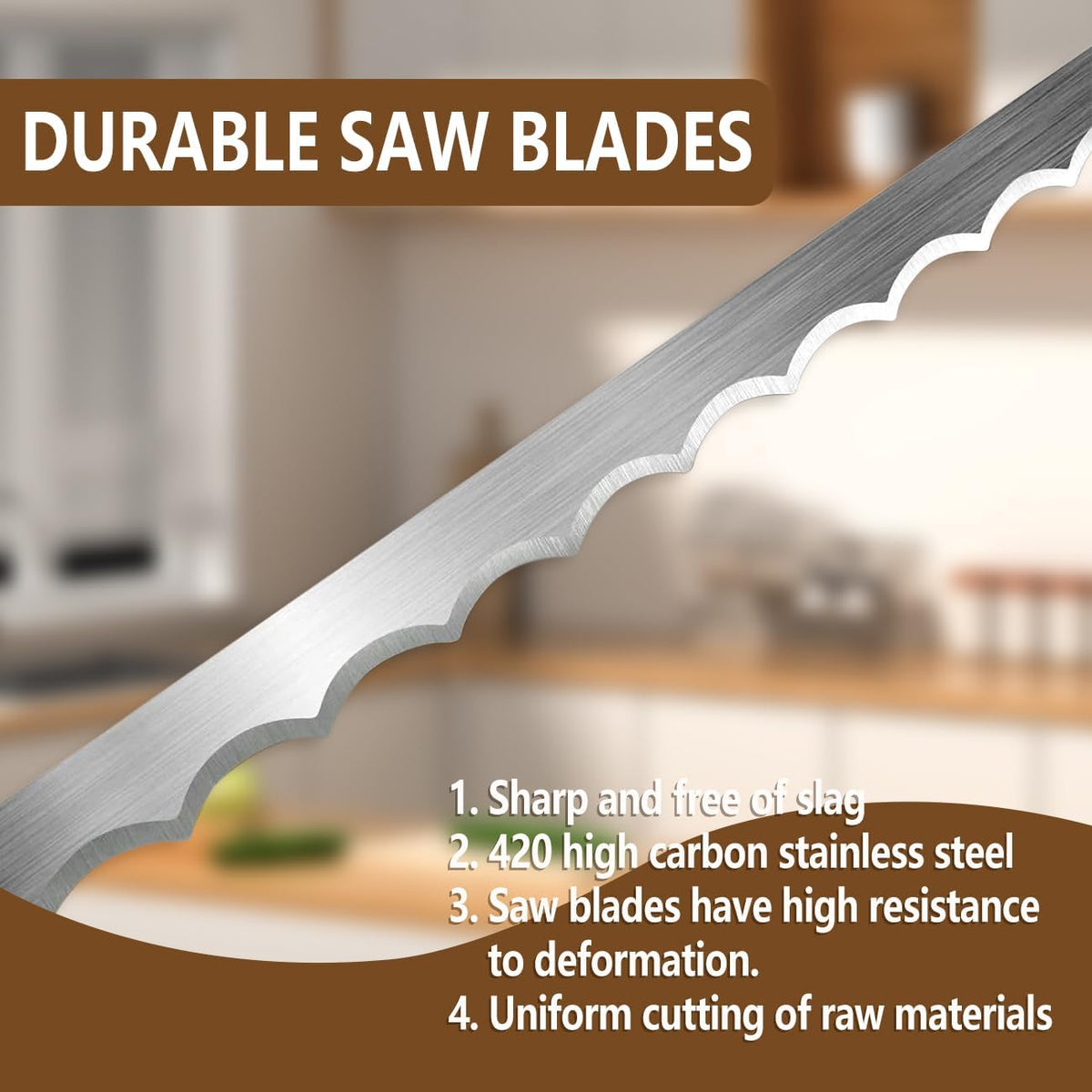 Original Design 16.8" Wooden Bread Knife - Fiddle Bow Handle for Sourdough, Homemade & Artisan Breads with Protective Cover & Ergonomic Wood Handle
