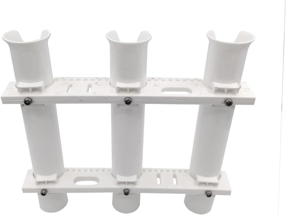 Fishing Rod Holder Bracket 3 Tube，Wall Mounted Boat Side Mount Tool Holder Tube Links with Screws