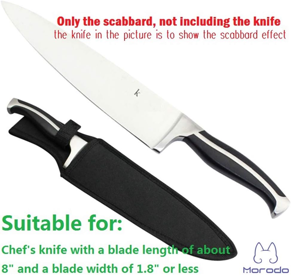 9"~10"Chef Knife Beef Knife Scabbard Sheath (Black Nylon)