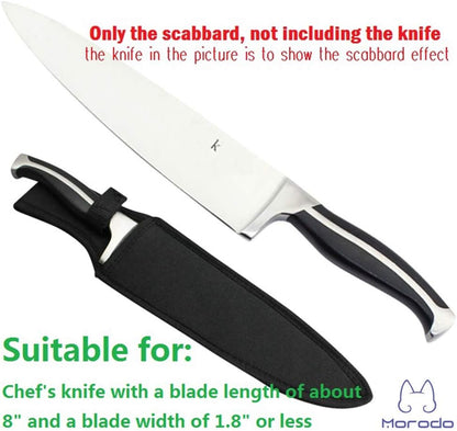 9"~10"Chef Knife Beef Knife Scabbard Sheath (Black Nylon)