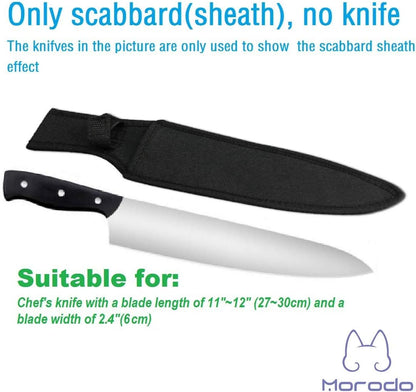 9"~10"Chef Knife Beef Knife Scabbard Sheath (Black Nylon)