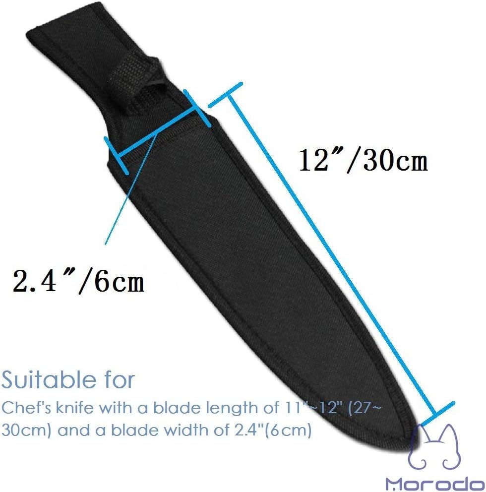 9"~10"Chef Knife Beef Knife Scabbard Sheath (Black Nylon)