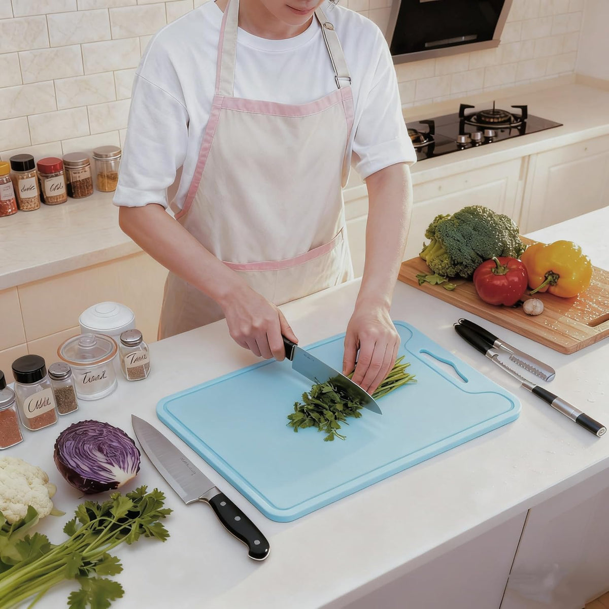 Silicone Cutting Board,8.6 * 11.8in BPA Free Flexible Kitchen Chopping Board for Meat, Vegetables and Fruit,Dishwasher Safe (Deep Purple)