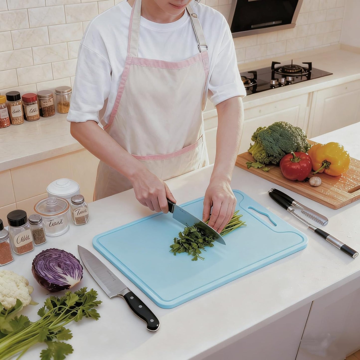 Silicone Cutting Board,8.6 * 11.8in BPA Free Flexible Kitchen Chopping Board for Meat, Vegetables and Fruit,Dishwasher Safe (Deep Purple)