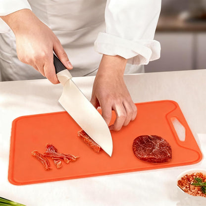 Silicone Cutting Board,8.6 * 11.8in BPA Free Flexible Kitchen Chopping Board for Meat, Vegetables and Fruit,Dishwasher Safe (Deep Purple)