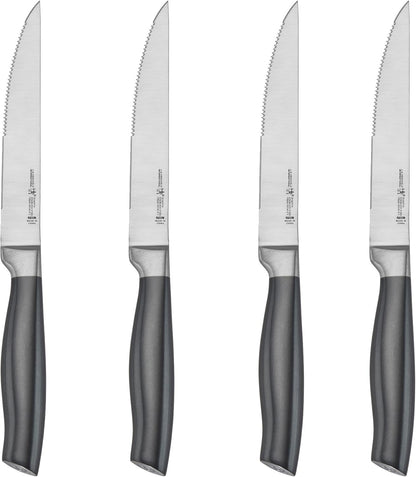 Graphite Razor-Sharp Steak Knife Set of 4, German Engineered Informed by 100+ Years of Mastery