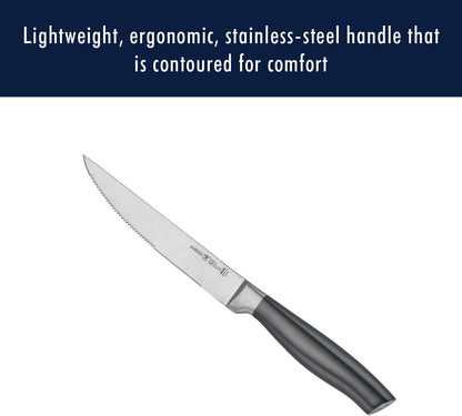 Graphite Razor-Sharp Steak Knife Set of 4, German Engineered Informed by 100+ Years of Mastery