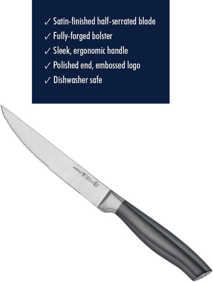 Graphite Razor-Sharp Steak Knife Set of 4, German Engineered Informed by 100+ Years of Mastery