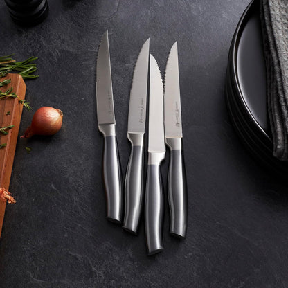 Graphite Razor-Sharp Steak Knife Set of 4, German Engineered Informed by 100+ Years of Mastery