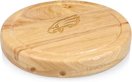 PICNIC TIME NFL Circo Cheese Board and Knife Set - Charcuterie Board Set - Wood Cutting Board