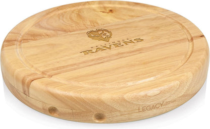 PICNIC TIME NFL Circo Cheese Board and Knife Set - Charcuterie Board Set - Wood Cutting Board