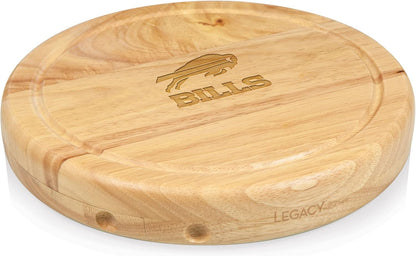 PICNIC TIME NFL Circo Cheese Board and Knife Set - Charcuterie Board Set - Wood Cutting Board