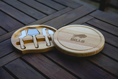 PICNIC TIME NFL Circo Cheese Board and Knife Set - Charcuterie Board Set - Wood Cutting Board