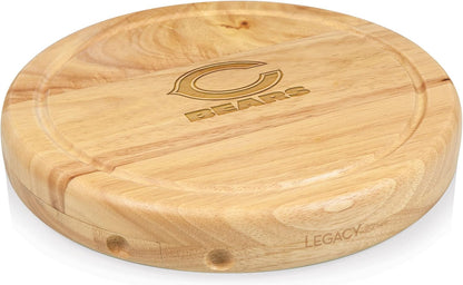 PICNIC TIME NFL Circo Cheese Board and Knife Set - Charcuterie Board Set - Wood Cutting Board