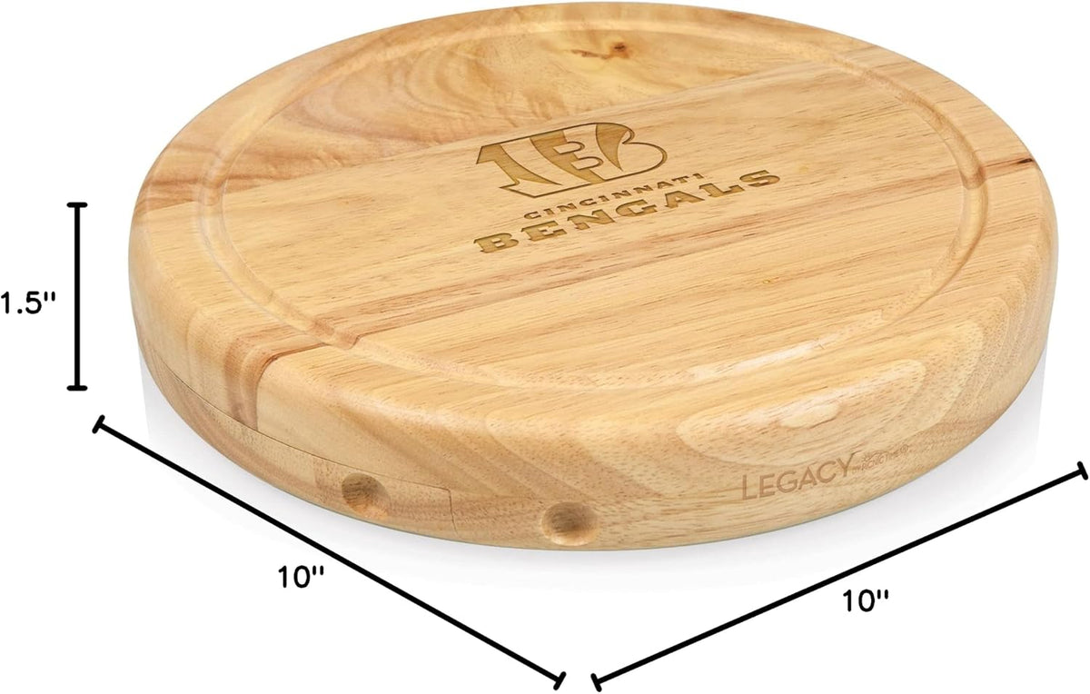 PICNIC TIME NFL Circo Cheese Board and Knife Set - Charcuterie Board Set - Wood Cutting Board