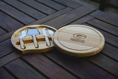 PICNIC TIME NFL Circo Cheese Board and Knife Set - Charcuterie Board Set - Wood Cutting Board