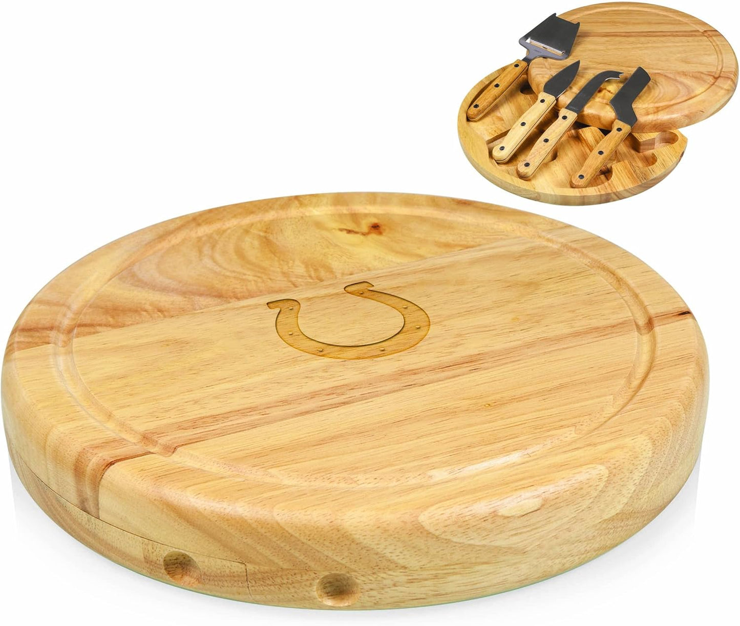 PICNIC TIME NFL Circo Cheese Board and Knife Set - Charcuterie Board Set - Wood Cutting Board