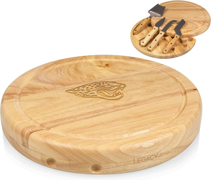 PICNIC TIME NFL Circo Cheese Board and Knife Set - Charcuterie Board Set - Wood Cutting Board