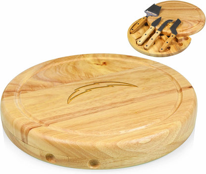 PICNIC TIME NFL Circo Cheese Board and Knife Set - Charcuterie Board Set - Wood Cutting Board