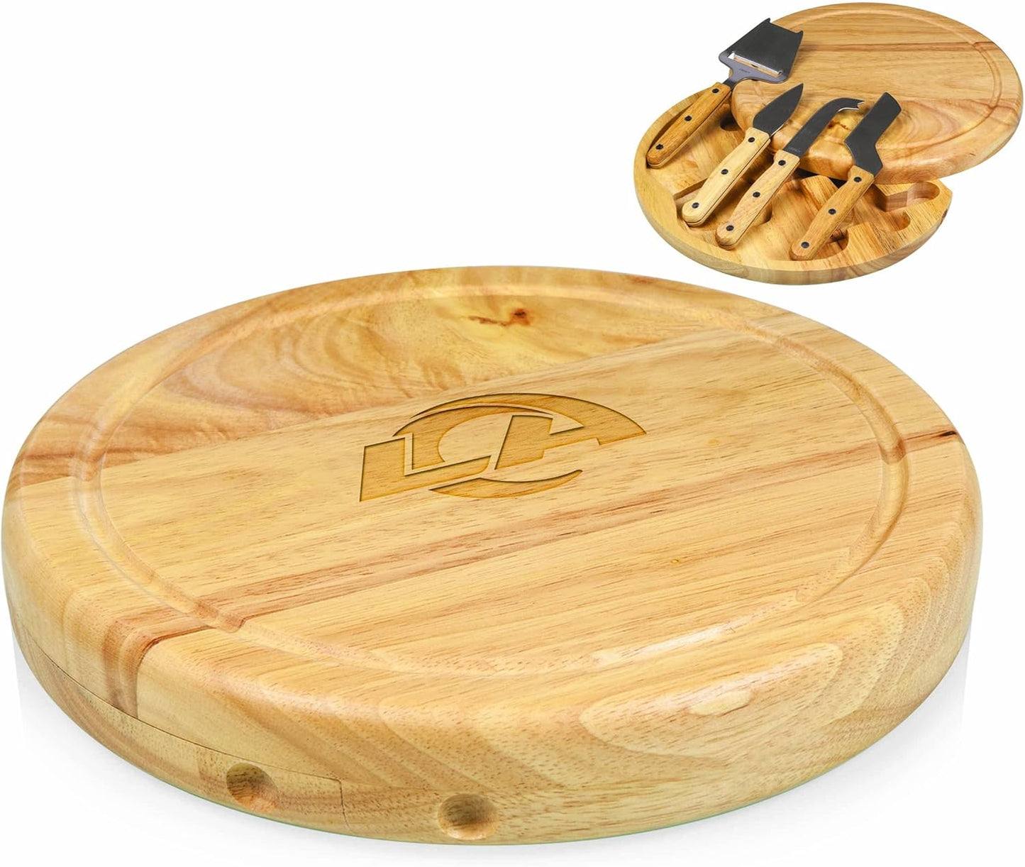 PICNIC TIME NFL Circo Cheese Board and Knife Set - Charcuterie Board Set - Wood Cutting Board
