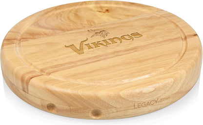 PICNIC TIME NFL Circo Cheese Board and Knife Set - Charcuterie Board Set - Wood Cutting Board