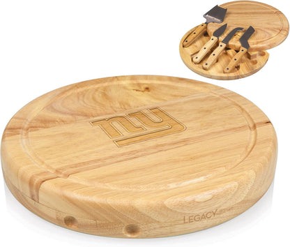 PICNIC TIME NFL Circo Cheese Board and Knife Set - Charcuterie Board Set - Wood Cutting Board