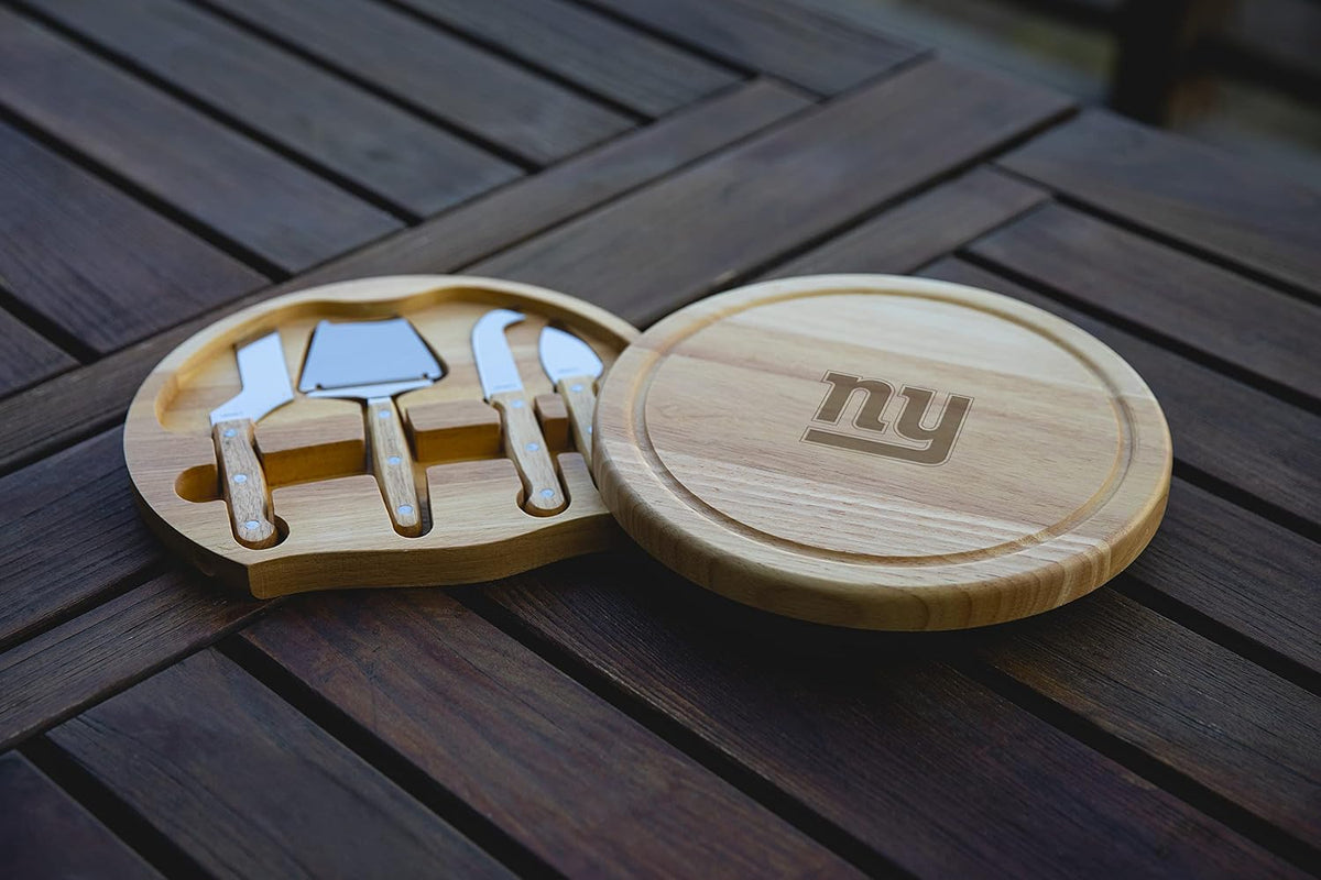 PICNIC TIME NFL Circo Cheese Board and Knife Set - Charcuterie Board Set - Wood Cutting Board