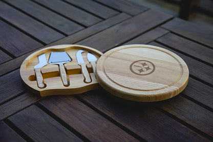 PICNIC TIME NFL Circo Cheese Board and Knife Set - Charcuterie Board Set - Wood Cutting Board