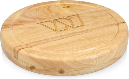 PICNIC TIME NFL Circo Cheese Board and Knife Set - Charcuterie Board Set - Wood Cutting Board