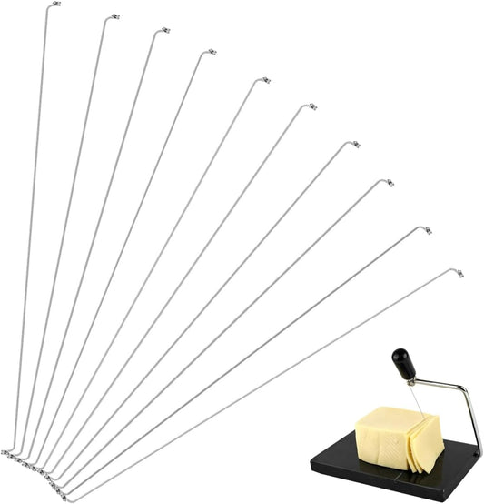 Cheese Cutter Wire Replacement 10 Pcs 5.51 Inch Stainless Steel Cheese Slicer Wire for Easy Slicing Ham Butter Kitchen Gadget Tool