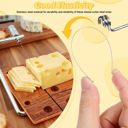 Cheese Cutter Wire Replacement 10 Pcs 5.51 Inch Stainless Steel Cheese Slicer Wire for Easy Slicing Ham Butter Kitchen Gadget Tool