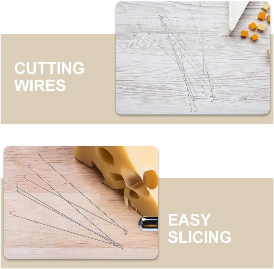 Cheese Cutter Wire Replacement 10 Pcs 5.51 Inch Stainless Steel Cheese Slicer Wire for Easy Slicing Ham Butter Kitchen Gadget Tool