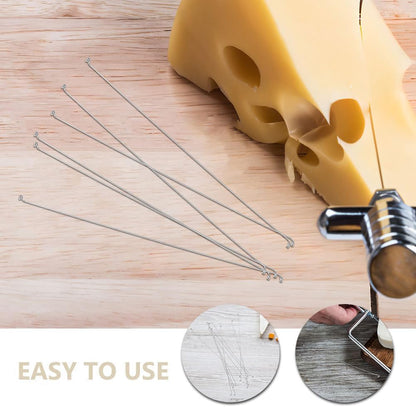 Cheese Cutter Wire Replacement 10 Pcs 5.51 Inch Stainless Steel Cheese Slicer Wire for Easy Slicing Ham Butter Kitchen Gadget Tool