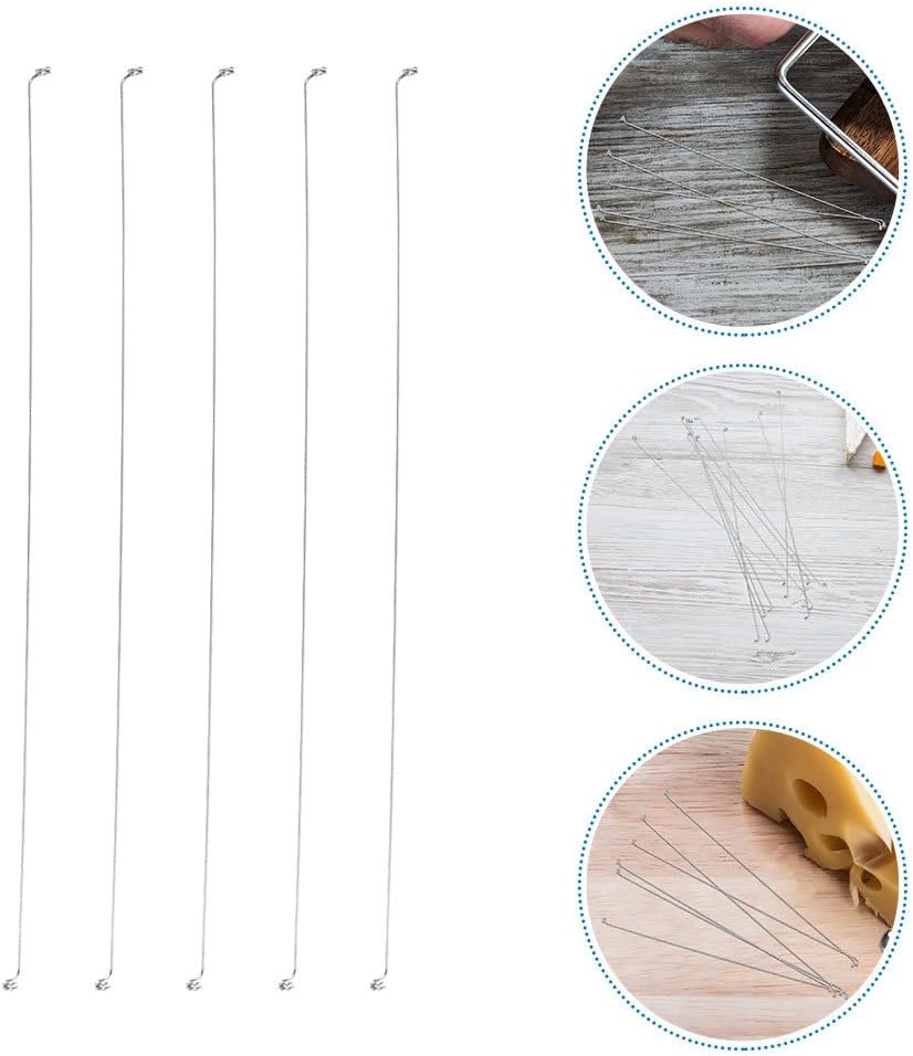 Cheese Cutter Wire Replacement 10 Pcs 5.51 Inch Stainless Steel Cheese Slicer Wire for Easy Slicing Ham Butter Kitchen Gadget Tool