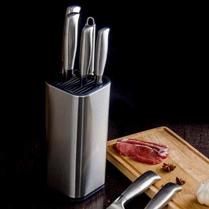 Universal Knife Block, Knife Holder without Knives, Stainless Steel Knife Storage Block for Kitchen Counter,Space-Saving Knife Storage Organizer Countertop, Detachable for Easy Cleaning