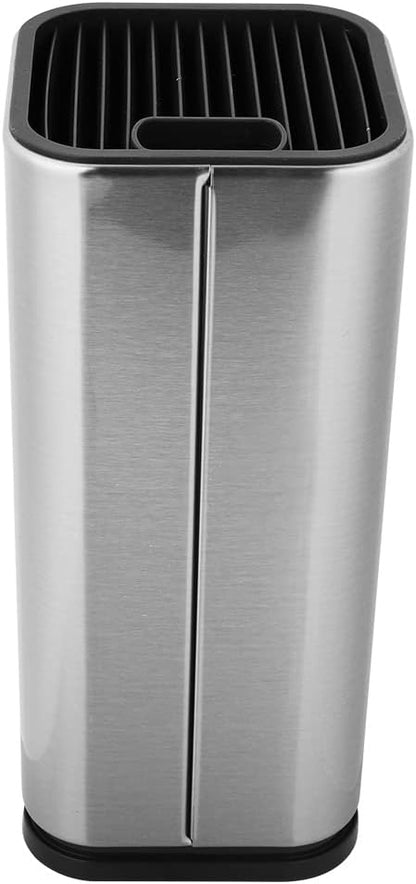 Universal Knife Block, Knife Holder without Knives, Stainless Steel Knife Storage Block for Kitchen Counter,Space-Saving Knife Storage Organizer Countertop, Detachable for Easy Cleaning
