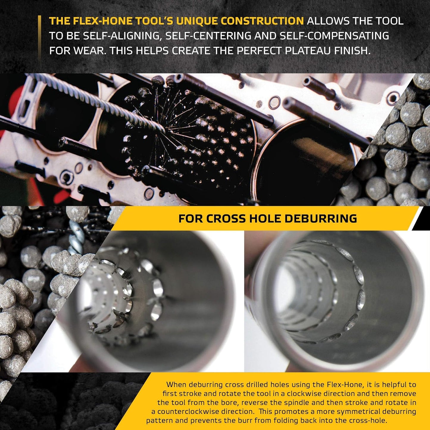 Brush Research GBD30024 FLEX-HONE®, 3" (76mm) Diameter, 240 Grit, Silicon Carbide, For Mild Steel, Stainless Steel Cast Iron and Softer Ferrous Materials