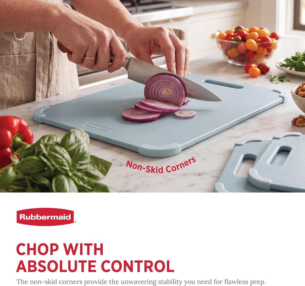 3pc Reversible Wheat Fiber Cutting Board Set | BPA Free Non Toxic Cutting Boards for Kitchen – Dishwasher Safe, Non-Slip Corners & Lightweight | For Meat, Veggies & Fruits