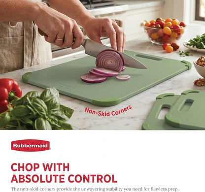 3pc Reversible Wheat Fiber Cutting Board Set | BPA Free Non Toxic Cutting Boards for Kitchen – Dishwasher Safe, Non-Slip Corners & Lightweight | For Meat, Veggies & Fruits