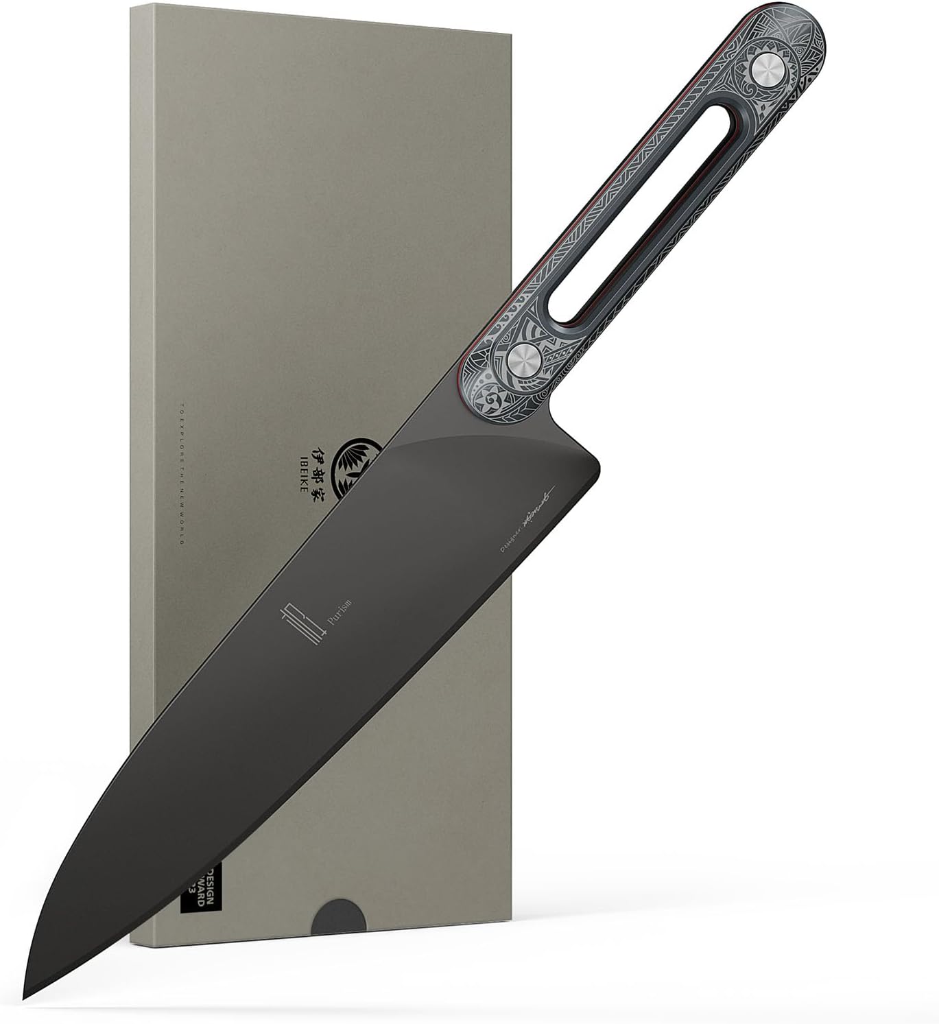 Japanese Chef Knife 8 Inch: ZDF-905 Powder Steel, Ultra Sharp Kitchen Knife, Full Tang Professional Chef Knife with Interchangeable Aluminum Handle, Purism Series