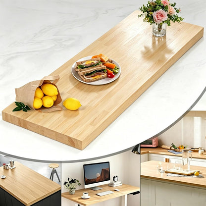 6FT x 25IN Solid Birch Wood Butcher Block Countertop - 72 * 25 * 1.5 Inch Thick Unfinished Heavy Duty DIY Butcher Block for Kitchen Island, Bar Top, Workbench, Laundry Room Dining Table