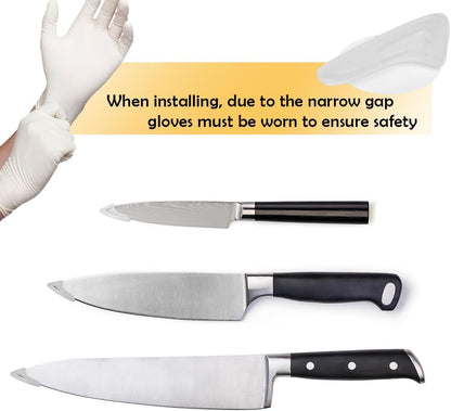 100 Pcs Blade Knife Tip Protector, White Knife Edge Guards Blade Protector, Knife Tip Sleeves Cover Knife Tip Edge Point Anti-scratch Protection for Home Chef Kitchen Supplies, 36 x 1.57 x 4.1 mm