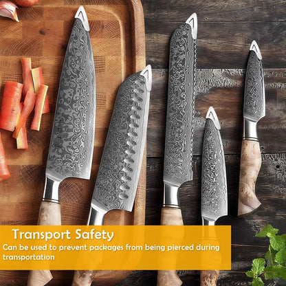 100 Pcs Blade Knife Tip Protector, White Knife Edge Guards Blade Protector, Knife Tip Sleeves Cover Knife Tip Edge Point Anti-scratch Protection for Home Chef Kitchen Supplies, 36 x 1.57 x 4.1 mm