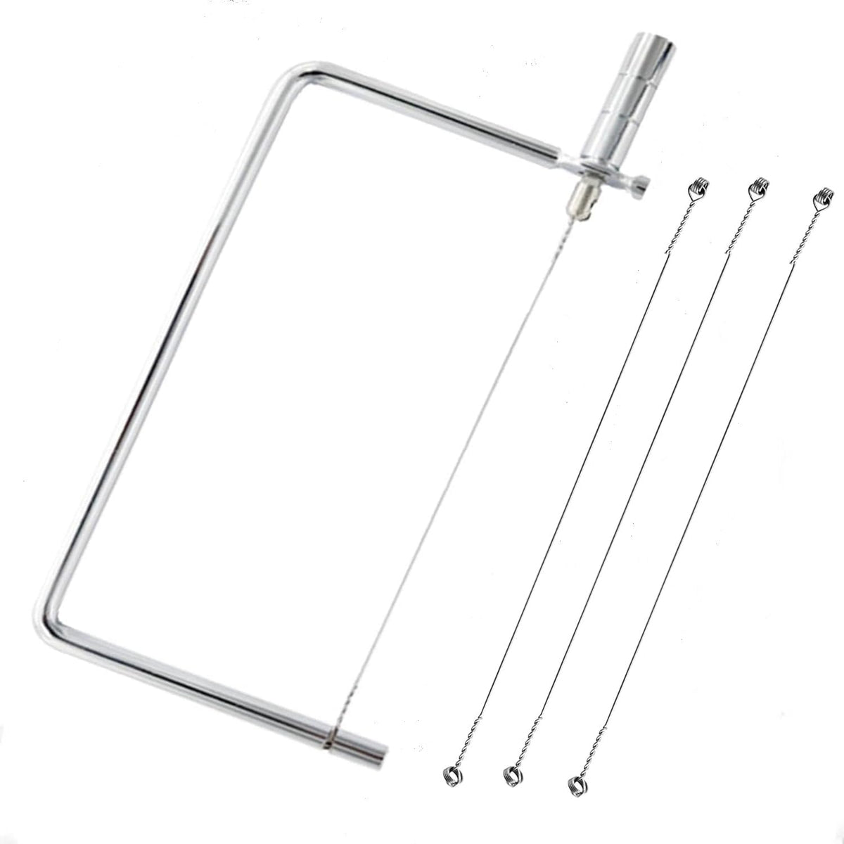 Cheese Cutter Board Accessories Kitchen Knife Marble Block Cheese Slicer Stainless Steel Components DIY for Making Giftable Cheese Cutting Boards with Hardware Cheese Slicer Kit,(2Slicer+8Wires)7in