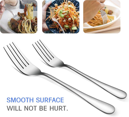 24 Piece Silverware Set, Flatware Utensils Set Mirror Polished, Dishwasher Safe Service for 4, Include Knife/Fork/Spoon/Steak Knife/Wire Mesh Steel Cutlery Holder Storage Trays (Black Tray)